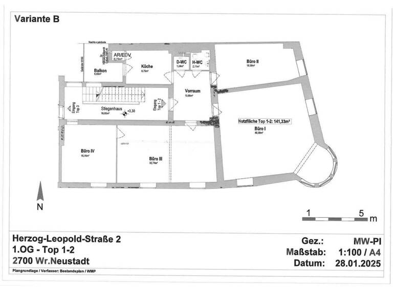 Büro zur Miete - Erstbezug 9,57 € 4 Zimmer Herzog-Leopold-Straße Wiener Neustadt 2700