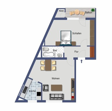 Wohnung zum Kauf provisionsfrei 169.000 € 2 Zimmer 71 m² EG Vingst Köln 51107