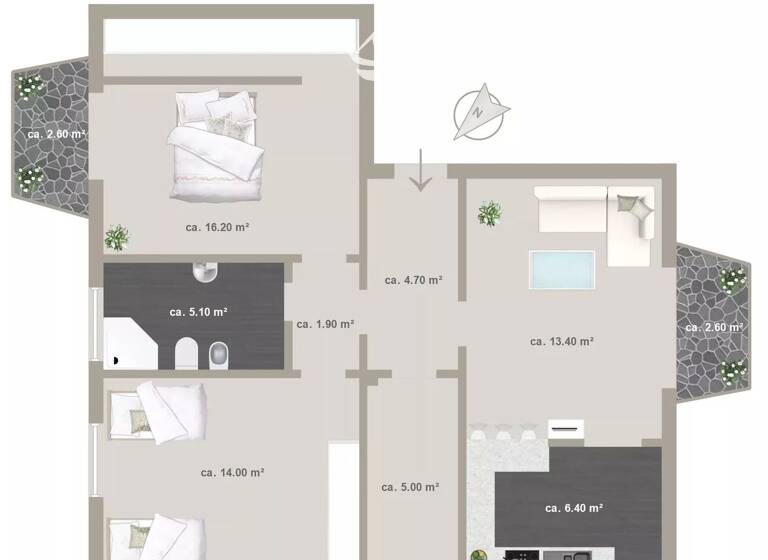 Studio zum Kauf 398.000 € 3 Zimmer 85 m² 3. Geschoss Bozen 39100