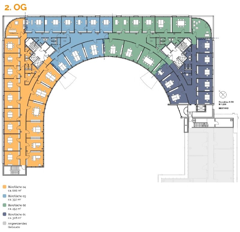 Bürofläche zur Miete provisionsfrei 18,50 € 1.058 m²<br/>Bürofläche ab 278 m²<br/>Teilbarkeit Friedenheim München 80687