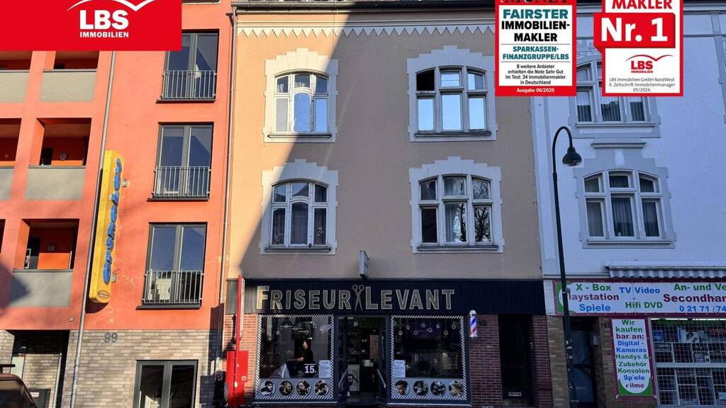 Gewerbeobjekt zum Kauf als Kapitalanlage geeignet 595.000 € 11 Zimmer 271 m² 193 m² Grundstück Kölner Straße 103 Opladen Leverkusen 51379