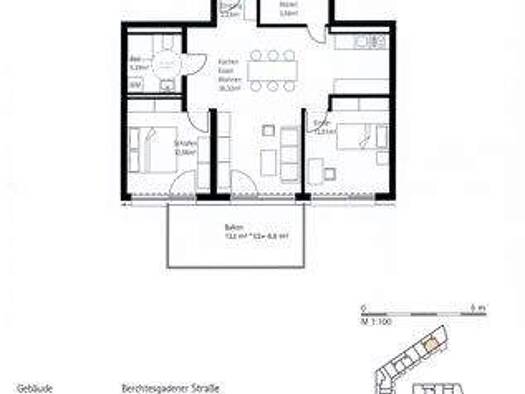 Wohnung zur Miete 1.040 € 3 Zimmer 77 m² 2. Geschoss Burghausen 84489