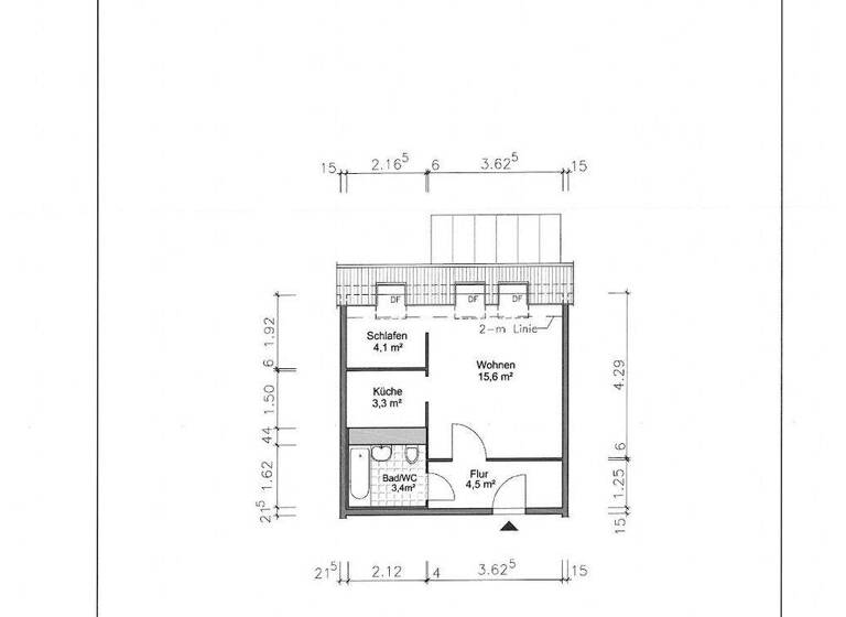 Studio zur Miete 215 € 1 Zimmer 31 m² 4. Geschoss Hußstraße 2 Innenstadt Gera 07545