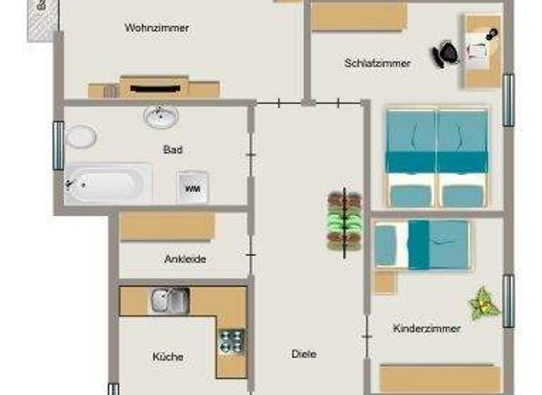 Wohnung zur Miete 520 € 3,5 Zimmer 61,2 m² EG frei ab 01.05.2026 Heinrich-Lersch-Straße 1B Süd Herten 45699