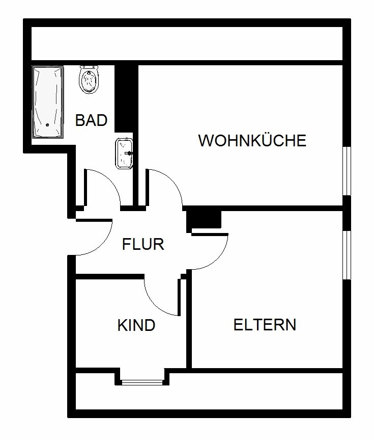 Wohnung zur Miete 269 € 2 Zimmer 35,7 m²<br/>Wohnfläche 2.<br/>Geschoss Feldhauser Straße 231 Scholven Gelsenkirchen 45896