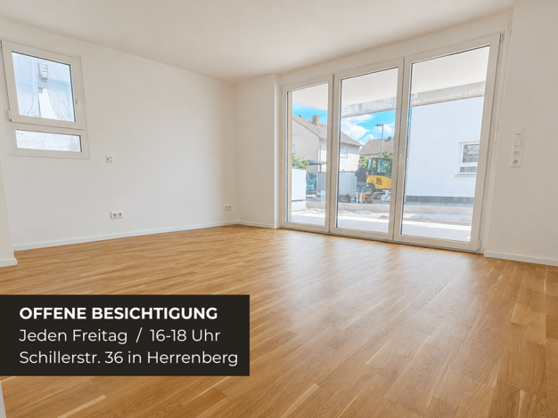 Terrassenwohnung zum Kauf - Neubau provisionsfrei 379.000 € 2 Zimmer 53,2 m² EG Schillerstraße 36 Herrenberg 71083