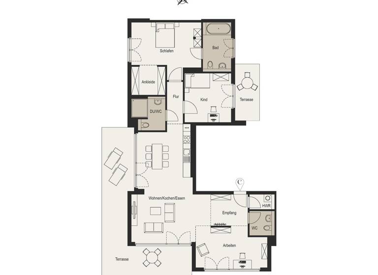 Penthouse zum Kauf provisionsfrei 2.226.000 € 4 Zimmer 158,6 m² 5. Geschoss Düsseltal Düsseldorf 40239
