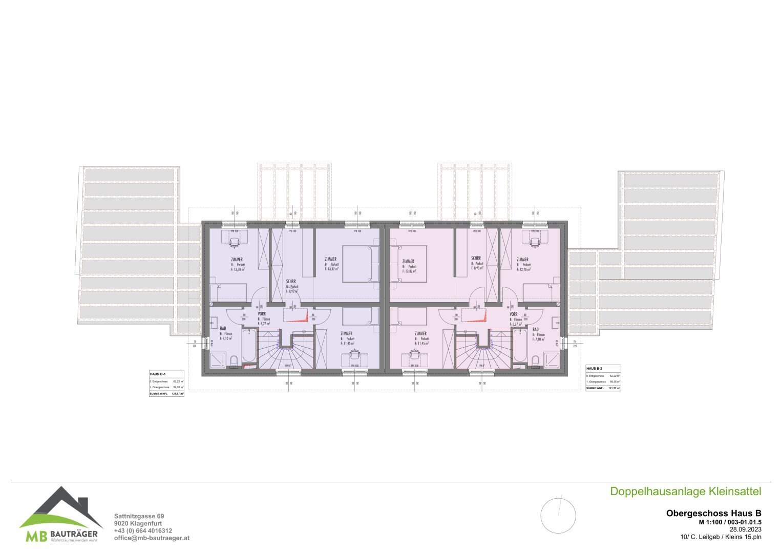 Doppelhaushälfte zum Kauf 435.000 € 122 m²<br/>Wohnfläche Lind Villach 9500