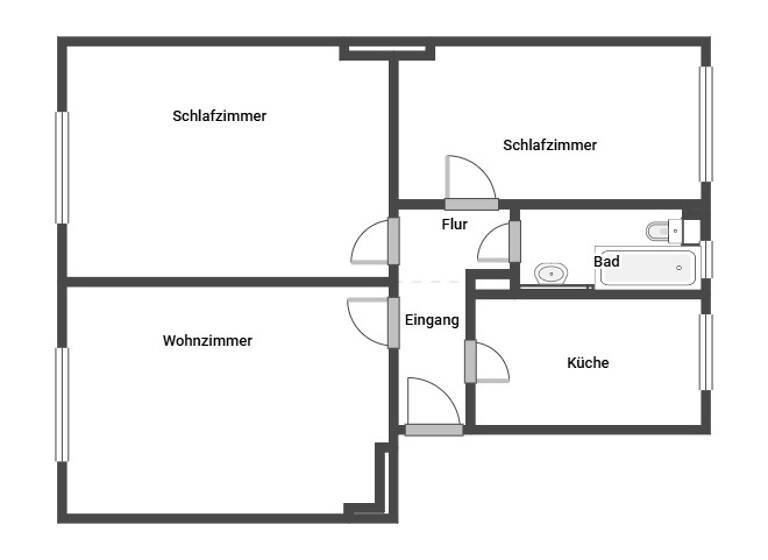 Terrassenwohnung zum Kauf 445.000 € 3 Zimmer 70,1 m² 4. Geschoss Lichtenrader Straße 36 Neukölln Berlin 12049