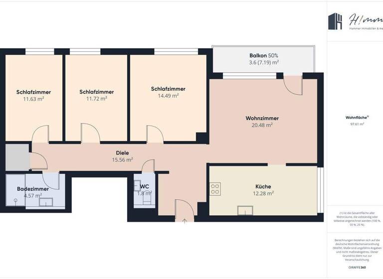 Wohnung zum Kauf 300.000 € 4 Zimmer 97,6 m² 1. Geschoss Karthause Koblenz / Karthause 56075