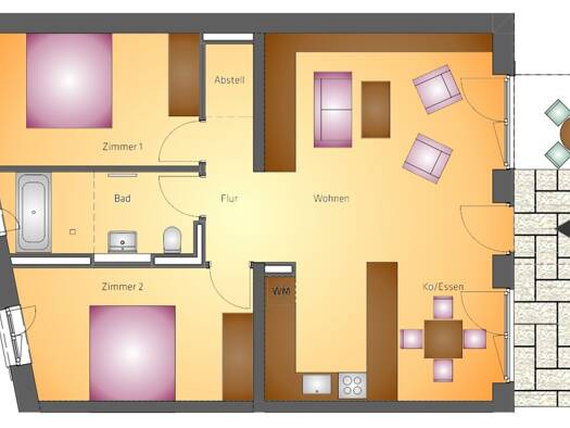 Terrassenwohnung zur Miete 949 € 3 Zimmer 82 m² EG frei ab 01.12.2026 Arnstadt Arnstadt 99310