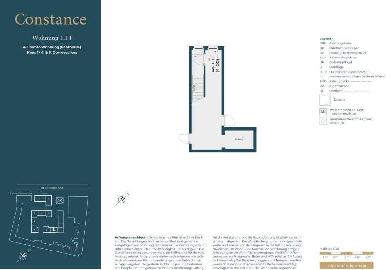 Wohnung zum Kauf provisionsfrei 1.650.000 € 4 Zimmer 138,2 m²<br/>Wohnfläche 5.<br/>Geschoss Bonner Talviertel Bonn 53115