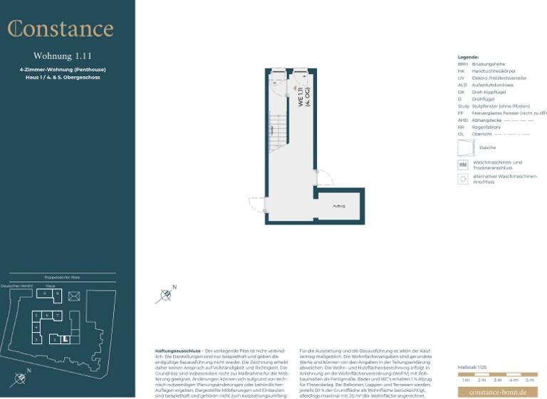 Wohnung zum Kauf provisionsfrei 1.450.000 € 4 Zimmer 138,2 m²<br/>Wohnfläche 5.<br/>Geschoss Poppelsdorf Bonn 53115