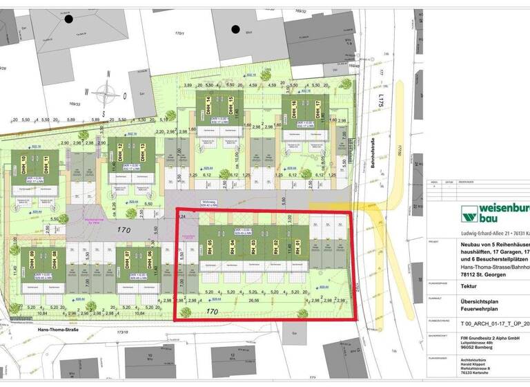 Reihenmittelhaus zum Kauf provisionsfrei als Kapitalanlage geeignet 459.500 € 5 Zimmer 134 m² 190 m² Grundstück Bahnhofstr. 15-17 Stadtgebiet Sankt Georgen im Schwarzwald 78112