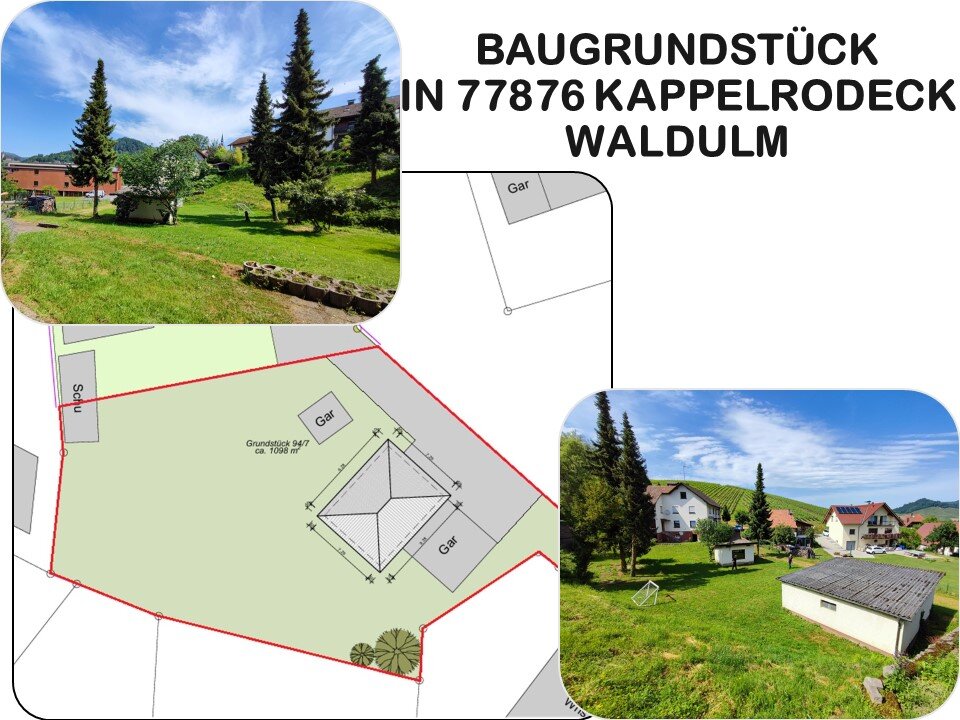 Grundstück zum Kauf provisionsfrei 165.599 € 1.098 m²<br/>Grundstück Waldulm Kappelrodeck 77876