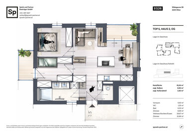 Wohnung zum Kauf 488.000 € 3 Zimmer 61,9 m² 1. Geschoss Elidagasse 26 Wien 1220