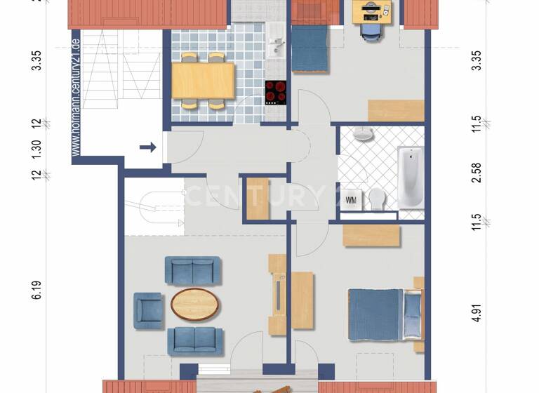 Maisonette zum Kauf 325.000 € 4 Zimmer 92 m²<br/>Wohnfläche 3.<br/>Geschoss Rheinfelden Rheinfelden 79618