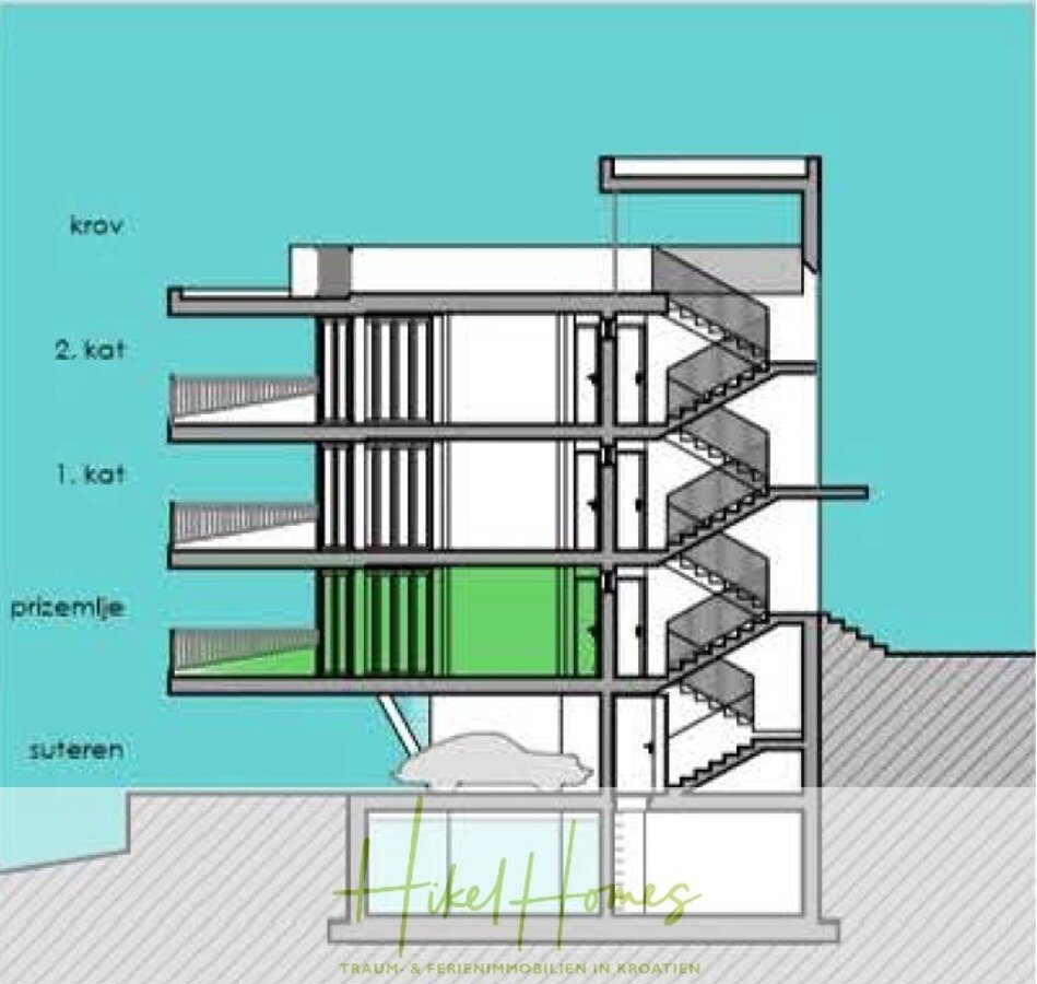 Studio zum Kauf 346.000 € 3 Zimmer 76 m²<br/>Wohnfläche 1.<br/>Geschoss Okrug Gornji 21220