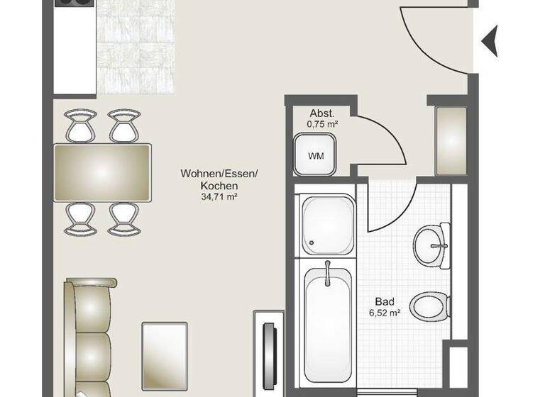 Studio zum Kauf 240.000 € 1 Zimmer 42 m² 2. Geschoss Vauban Freiburg im Breisgau 79100