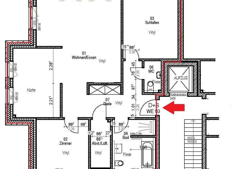 Wohnung zur Miete - Erstbezug 1.530 € 3 Zimmer 96 m² 1. Geschoss Uetersen 25436