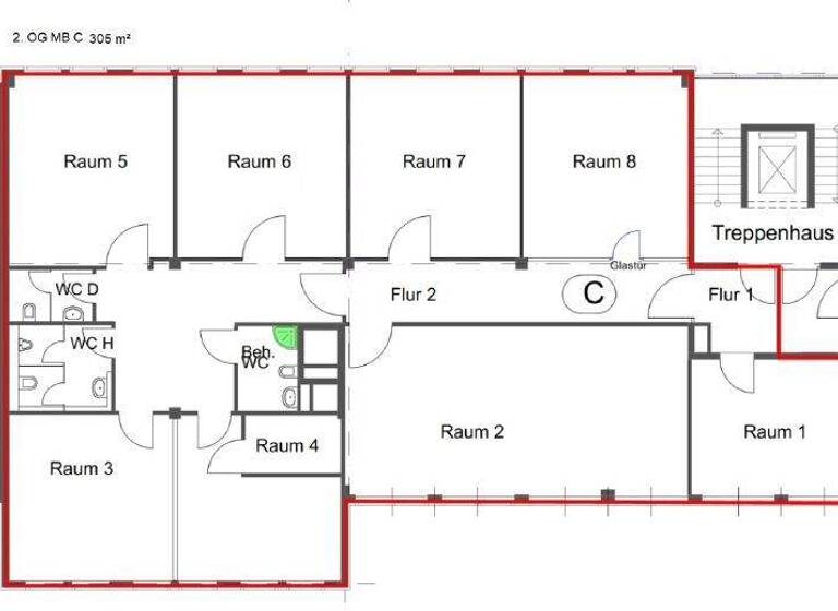 Bürofläche zur Miete provisionsfrei 10,60 € 305 m² Bürofläche teilbar ab 305 m² Bogenhausen München 81929
