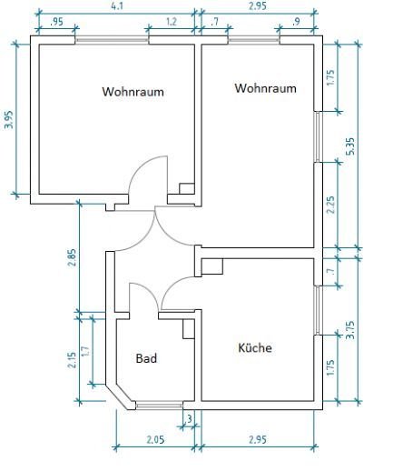 Wohnung zur Miete 353 € 2 Zimmer 54,3 m²<br/>Wohnfläche EG<br/>Geschoss ab sofort<br/>Verfügbarkeit Rottwerndorfer Str. 32 Pirna Pirna 01796