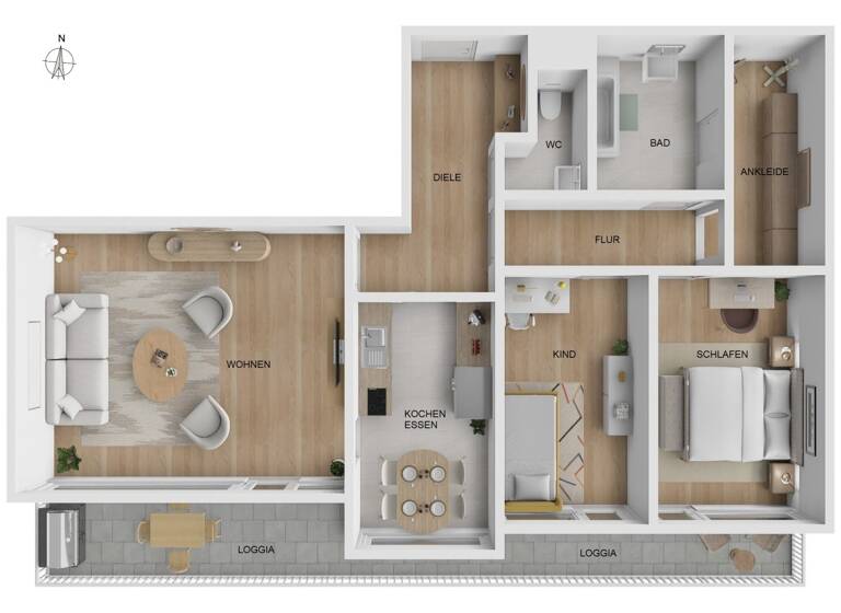 Wohnung zum Kauf 3,5 Zimmer 93,4 m²<br/>Wohnfläche 3.<br/>Geschoss Kempten Kempten 87435