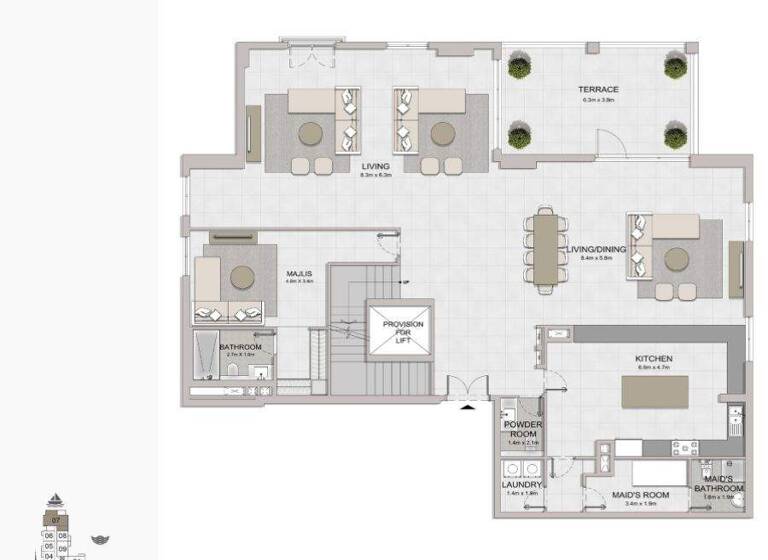 Wohnung zum Kauf provisionsfrei 6.507.061 € 6 Zimmer 518,7 m² Dubai
