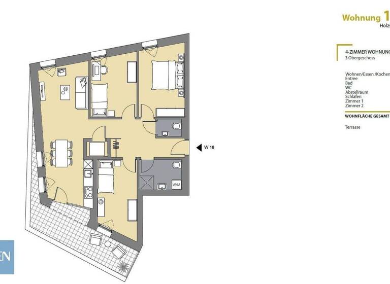 Wohnung zum Kauf - Erstbezug 652.000 € 4 Zimmer 81,5 m² EG Holzstraße 1 Lustenau 6890