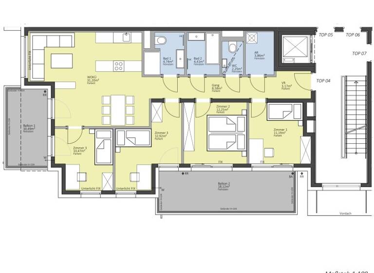 Wohnung zum Kauf - Erstbezug 950.000 € 5 Zimmer 105 m² 1. Geschoss Wien 1220
