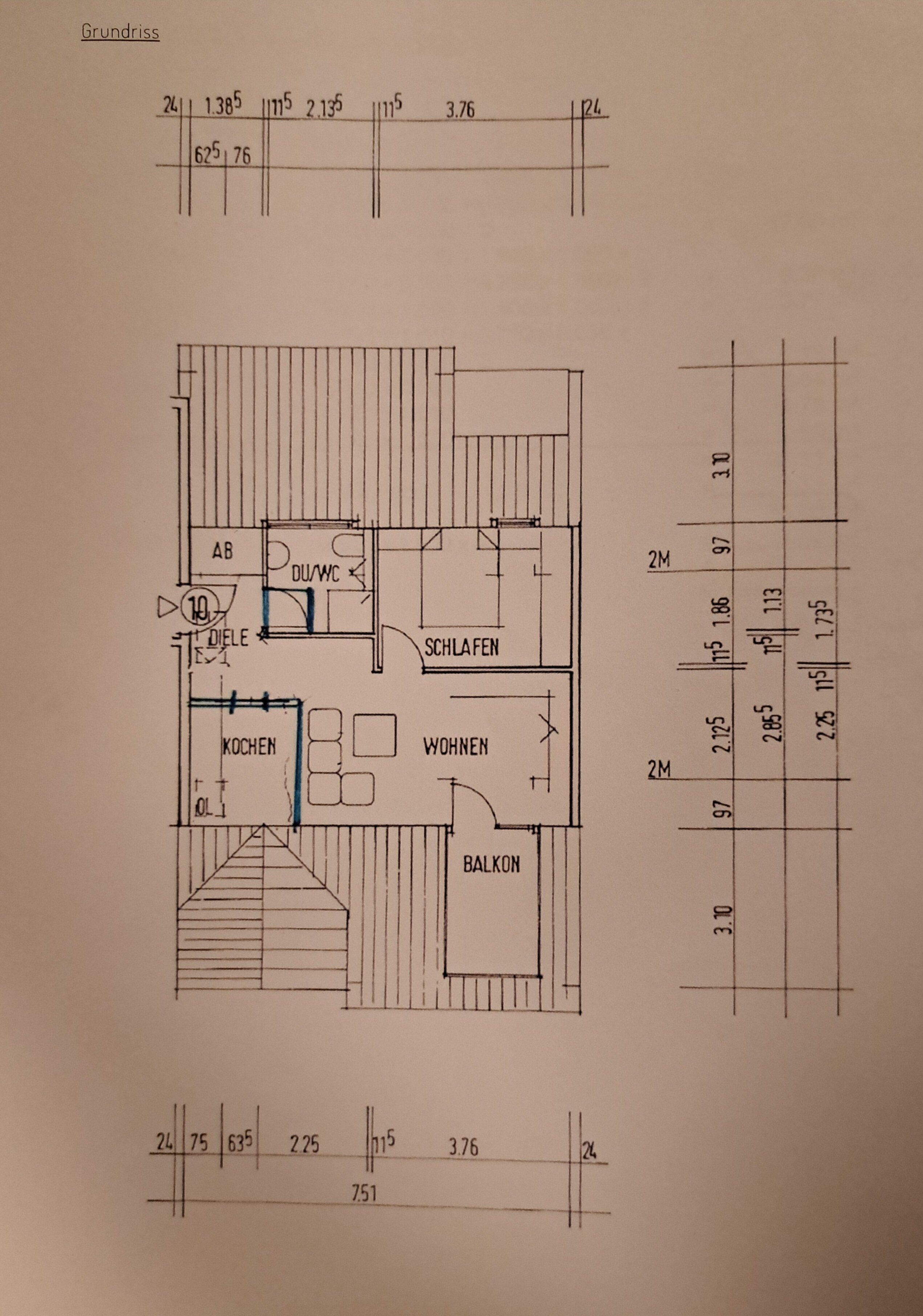 Wohnung zur Miete 545 € 2 Zimmer 38,9 m²<br/>Wohnfläche 3.<br/>Geschoss ab sofort<br/>Verfügbarkeit Langenzenn Langenzenn 90579