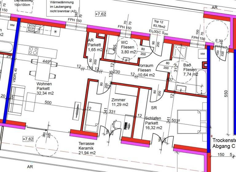 Wohnung zum Kauf - Erstbezug 389.000 € 3 Zimmer 84 m² Traun 4050