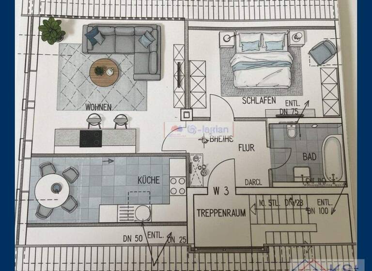 Wohnung zur Miete 750 € 2 Zimmer 70 m² frei ab 01.05.2026 Wittekindstraße 16 a Gemen Borken / Gemen 46325