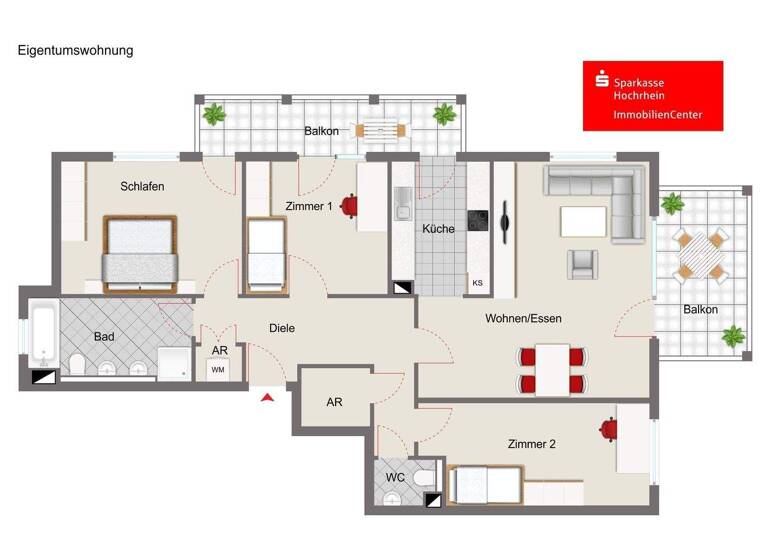 Wohnung zum Kauf 485.000 € 4 Zimmer 111,2 m² 1. Geschoss Jestetten 79798