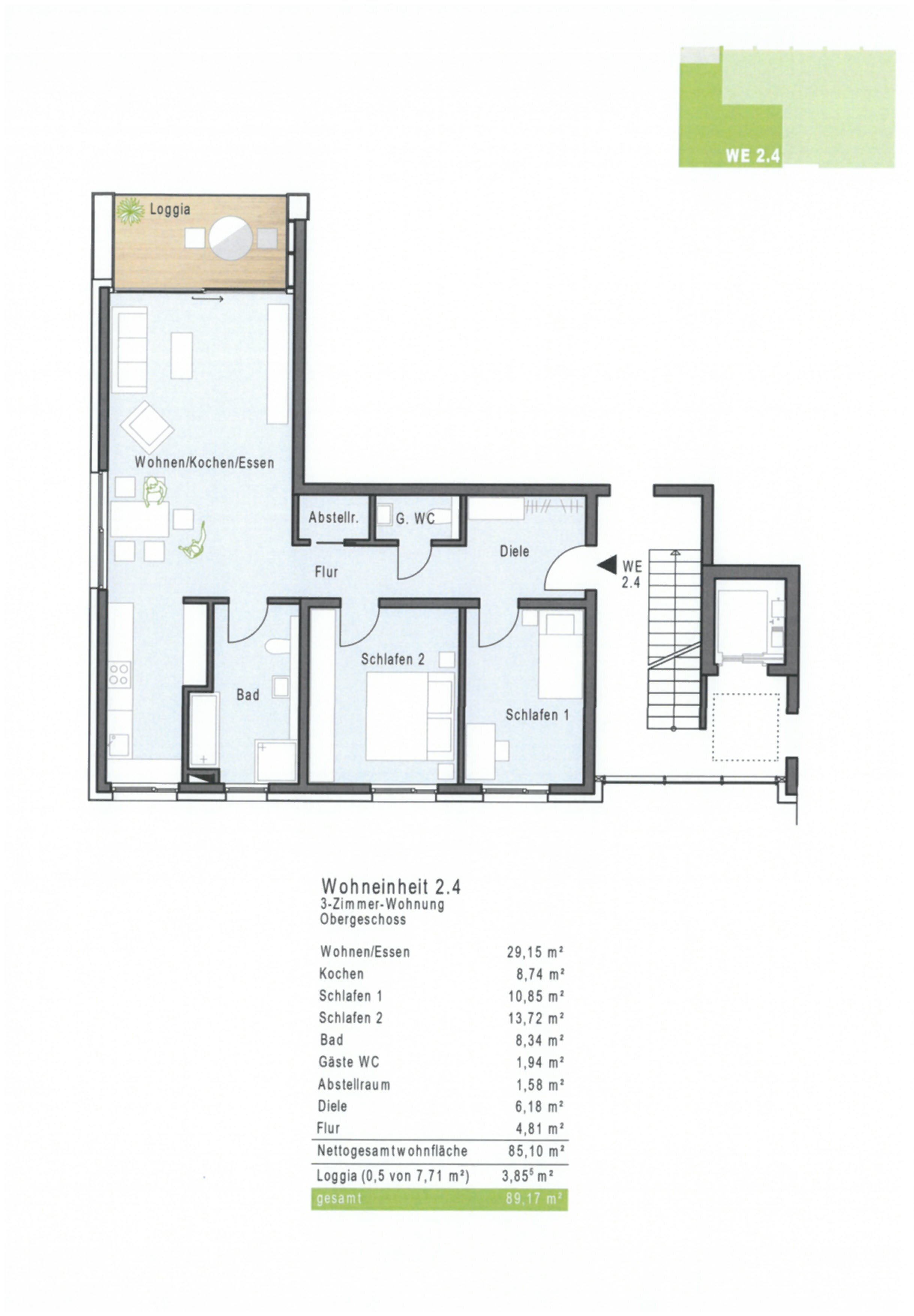 Wohnung zum Kauf provisionsfrei 481.518 € 3 Zimmer 89,2 m²<br/>Wohnfläche 1.<br/>Geschoss ab sofort<br/>Verfügbarkeit Oberer Graben 2 Gadheim Veitshöchheim 97209