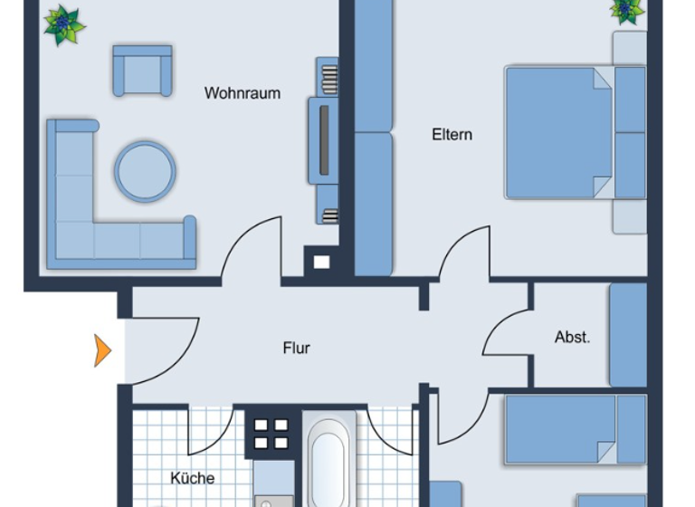 Wohnung zum Kauf provisionsfrei 199.000 € 2,5 Zimmer 72,1 m² 2. Geschoss Charles-Roß-Ring 68 Wik Kiel 24106