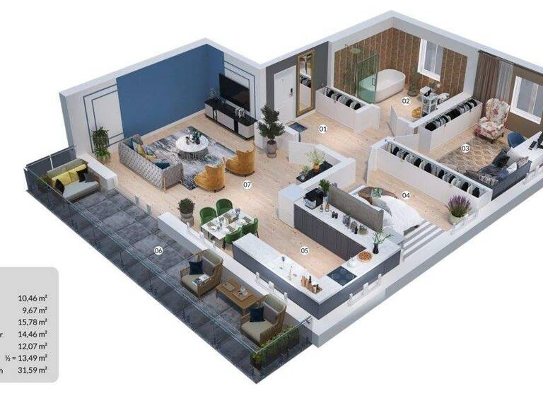 Wohnung zum Kauf - Erstbezug 655.000 € 3 Zimmer 103 m² 1. Geschoss frei ab sofort Bichl 83673