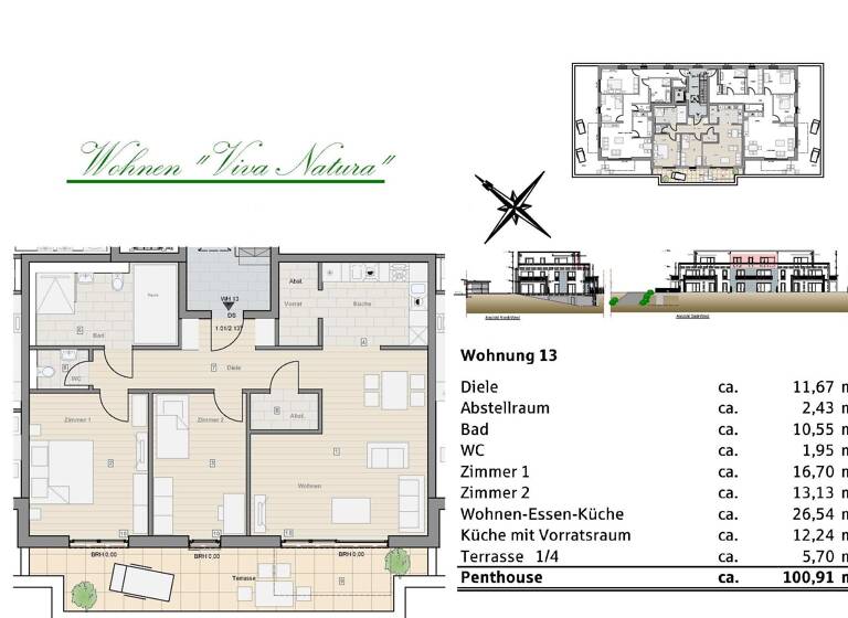 Penthouse zum Kauf provisionsfrei 549.800 € 3 Zimmer 101 m²<br/>Wohnfläche Lahr Lahr 77933