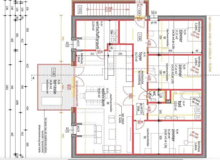 Terrassenwohnung zur Miete 1.900 € 4 Zimmer 140 m² 1. Geschoss frei ab 01.05.2026 Unterer Kirchberg Jois 7093
