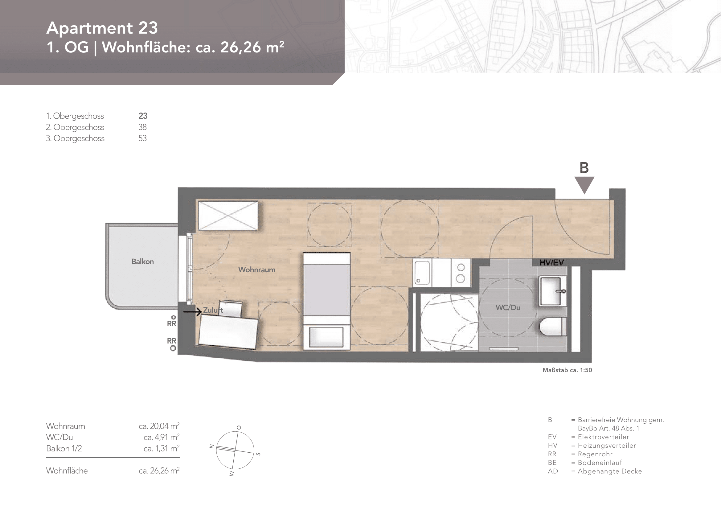 Wohnung zum Kauf provisionsfrei 309.700 € 1 Zimmer 26 m²<br/>Wohnfläche ab sofort<br/>Verfügbarkeit Ramersdorf München 81549