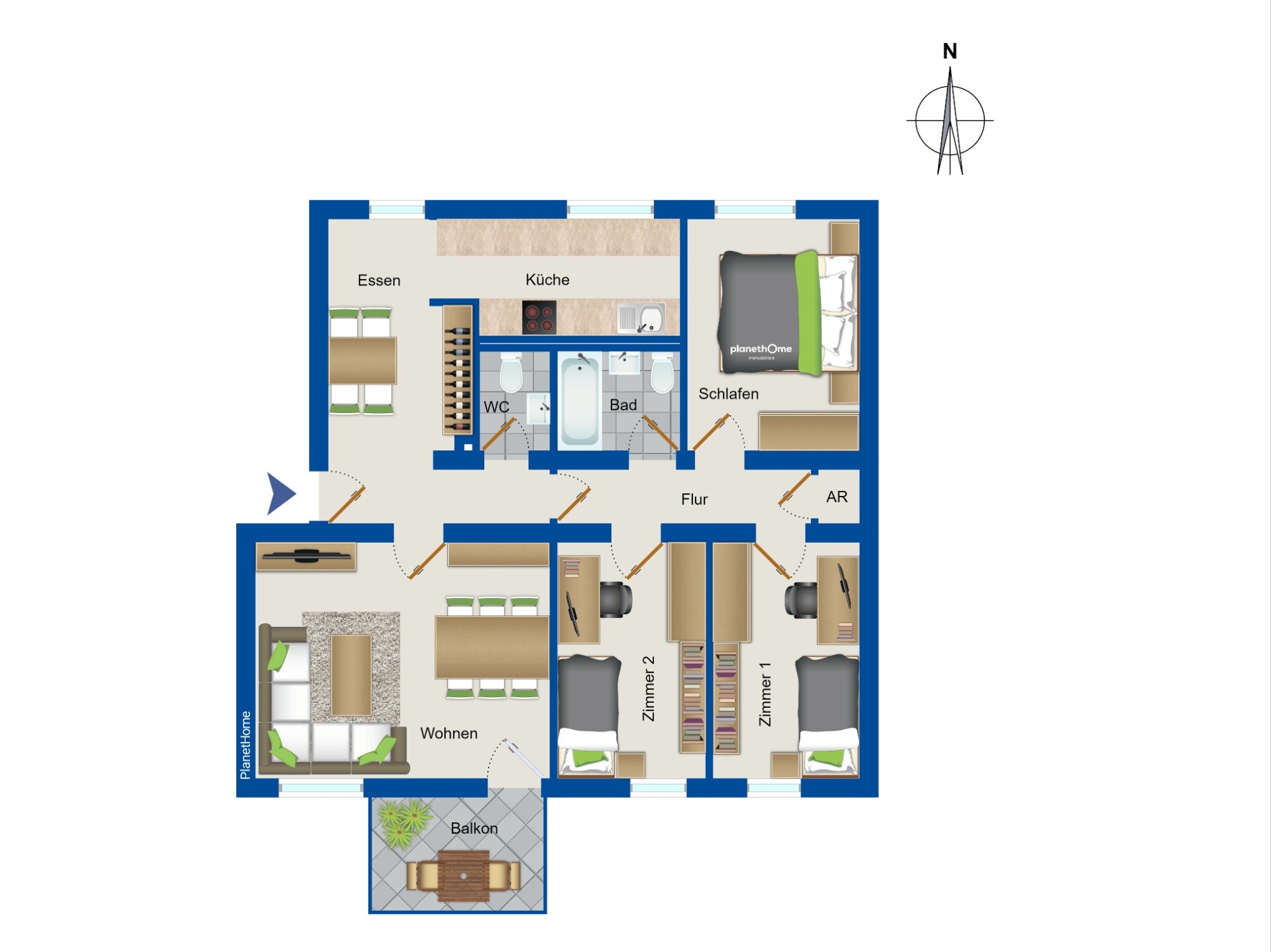 Wohnung zum Kauf 129.000 € 4 Zimmer 92 m²<br/>Wohnfläche 1.<br/>Geschoss Bildechingen Horb am Neckar 72160