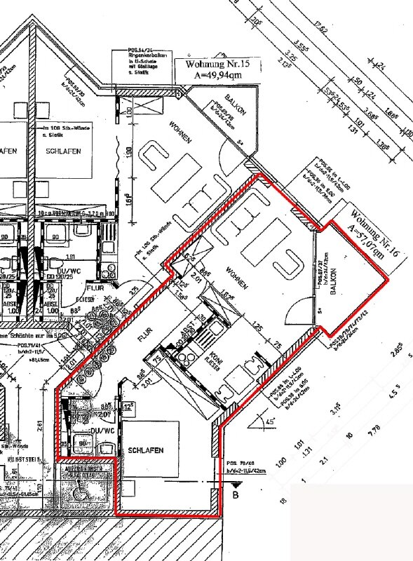 Wohnung zur Miete 485 € 2 Zimmer 57,1 m²<br/>Wohnfläche Stadtgebiet West Neubrandenburg 17033