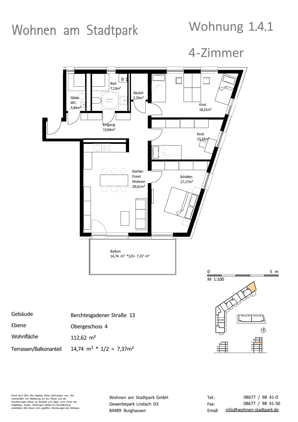 Wohnung zum Kauf provisionsfrei als Kapitalanlage geeignet 605.000 € 4 Zimmer 112,6 m²<br/>Wohnfläche Berchtesgadener Straße 13 Burghausen Burghausen 84489