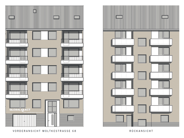 Wohnung zum Kauf provisionsfrei 399.000 € 2 Zimmer 54,7 m² 4. Geschoss Moltkestr. 68 Neustadt-Nord Innenstadt 50674