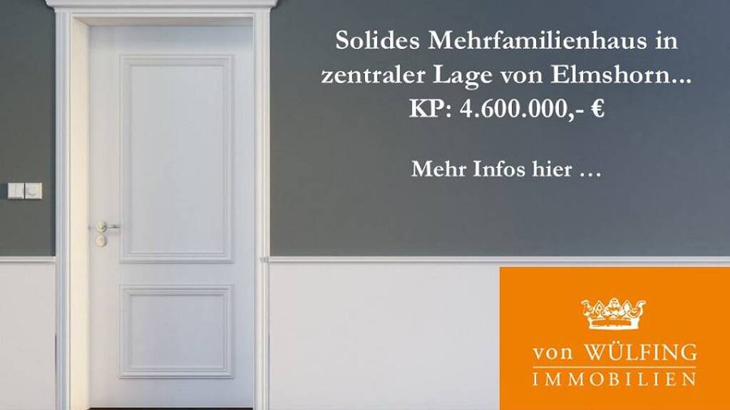 Mehrfamilienhaus zum Kauf als Kapitalanlage geeignet 4.600.000 € 2.535 m² 1.116 m² Grundstück Elmshorn 25335