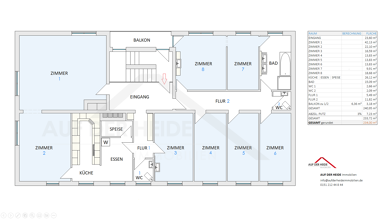 Büro-/Praxisfläche zur Miete 2.105 € 8 Zimmer 234 m² Bürofläche Hallstadt Hallstadt 96103