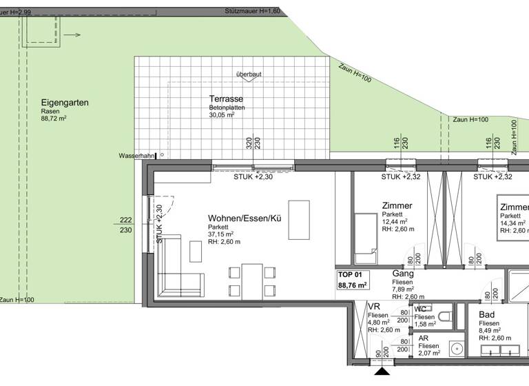 Wohnung zum Kauf - Erstbezug 418.987 € 3 Zimmer 88,7 m² EG Ohlsdorf 4694