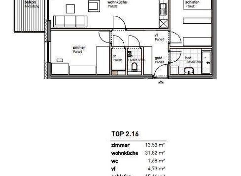 Wohnung zur Miete 507 € 3 Zimmer 77,7 m² 1. Geschoss Glockenstraße 2 Bärnbach 8572
