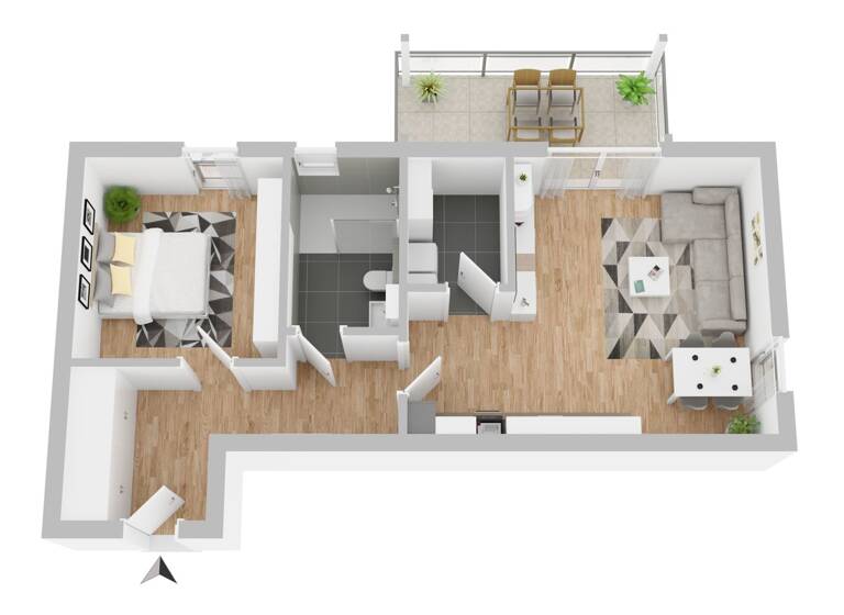 Wohnung zum Kauf 231.900 € 2 Zimmer 66,6 m²<br/>Wohnfläche Grasdorf Neuenhaus 49828
