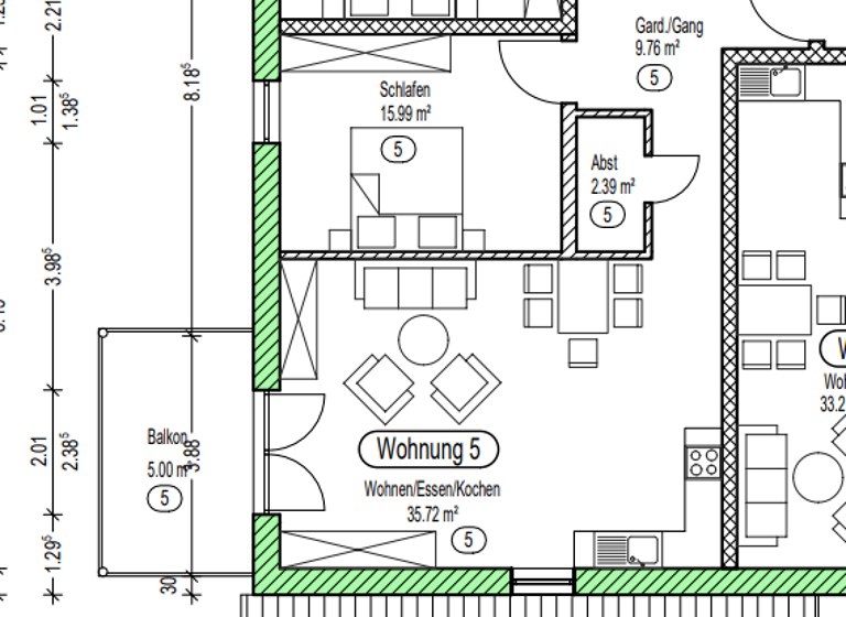 Wohnung zur Miete 901 € 2 Zimmer 76,3 m² frei ab 01.03.2026 Erharting 84513